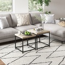 Coffee Table Set 45x45x45cm Oak - Photo 2