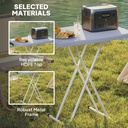 Folding Coffee Table 76L x 50W x 74H cm Charcoal grey - Photo 6