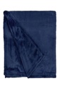 Plush Flannel Fleece Blanket - Super Soft Throw in Navy - Image 2
