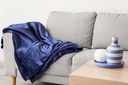 Plush Flannel Fleece Blanket - Super Soft Throw in Navy - Image 5