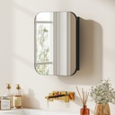 Bathroom Wall Cabinet with Mirror Black image 2