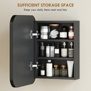 Bathroom Wall Cabinet with Mirror Black image 5