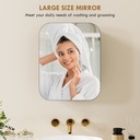 Bathroom Wall Cabinet with Mirror Black image 6