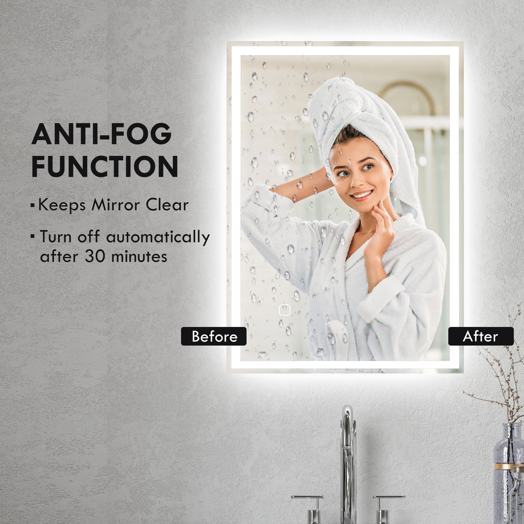 LED Dimmable Makeup Mirror 70x50cm Anti-Fog image 6