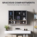 Mirror Cabinet 80L x 20W x 60Hcm Grey image 4