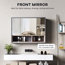 Mirror Cabinet 80L x 20W x 60Hcm Grey image 5