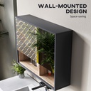 Mirror Cabinet 80L x 20W x 60Hcm Grey image 6