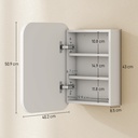 Bathroom Wall Cabinet with Mirror White image 3