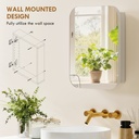 Bathroom Wall Cabinet with Mirror White image 4