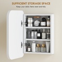 Bathroom Wall Cabinet with Mirror White image 5
