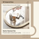 Wall-Mounted Arched Mirror Modern Beige image 6