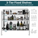 Stainless Steel Bathroom Mirror Cabinet 60x55cm image 6