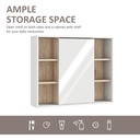 Wall-Mounted Mirror Cabinet with Shelf White image 4