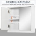 Wall-Mounted Bathroom Cabinet Double Door White image 4