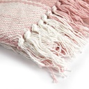 Comfy Check - Recycled Cotton Throw in Blush Pink - Image 2