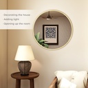 Round Wall Mirror Modern Gold 61cm image 4