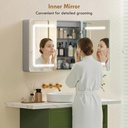 LED Mirrored Bathroom Cabinet Anti-Fog 60x80cm image 4