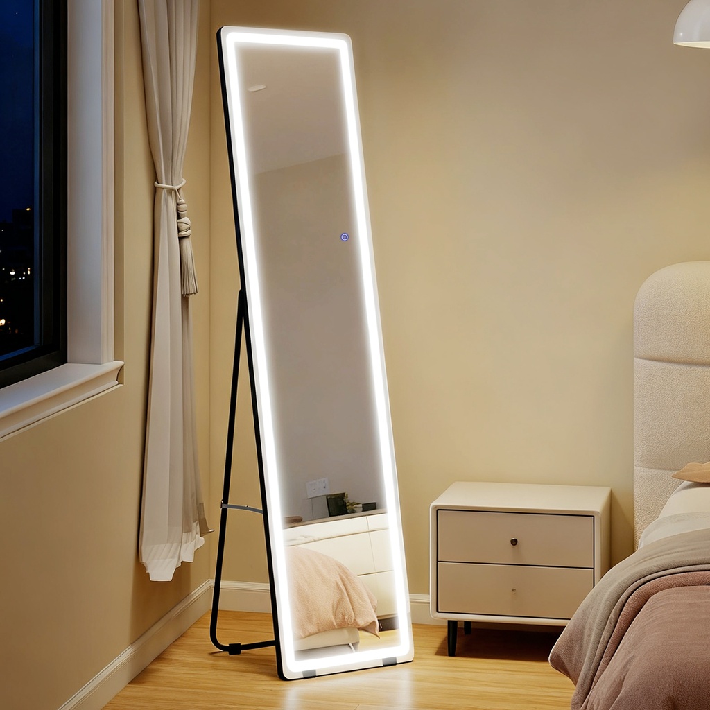 LED Full-Length Mirror Freestanding 3 Colour Modes image 2