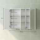 Bathroom Mirror Cabinet with Shelves - White image 3