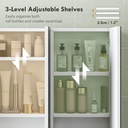 Bathroom Mirror Cabinet with Shelves - White image 5