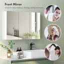 Bathroom Mirror Cabinet with Shelves - White image 6