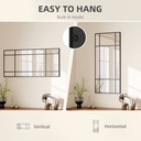 Decorative Wall Mirror with Hooks - Black image 5