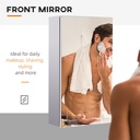 Wall-mounted Bathroom Mirror Cabinet 300mm Stainless Steel image 4