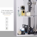 Wall-mounted Bathroom Mirror Cabinet 300mm Stainless Steel image 5