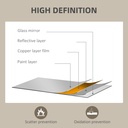 Wall-Mounted Mirror 60x40cm for Living Room Black image 6