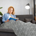Geo Diamond - Recycled Cotton Throw in Black - Image 3