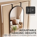 Full-Length Arched Mirror Wall-Mounted 40x110cm Black image 5