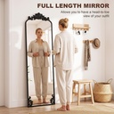 Full-Length Floor Mirror Baroque Metal Frame 50x160cm image 4