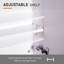 Wall-Mount Mirror Cabinet White 70x15x60 cm image 4