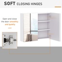 Wall-Mount Mirror Cabinet White 70x15x60 cm image 5
