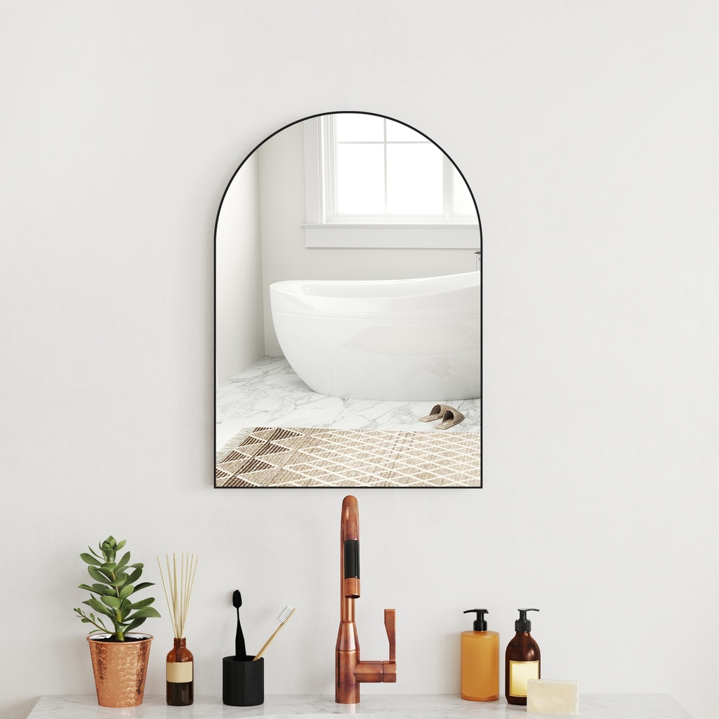 Bathroom Mirror 50W x 2.5D x 70Hcm Black image 2
