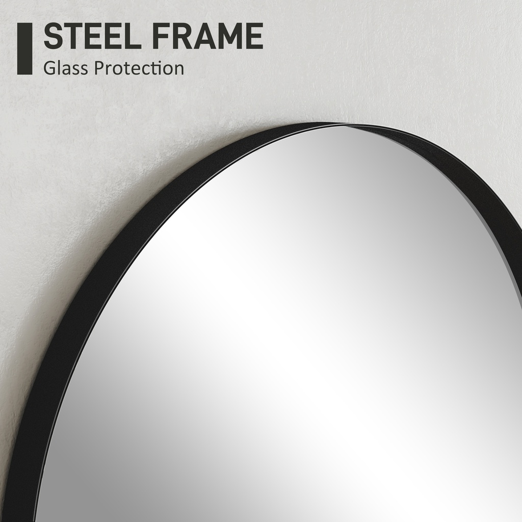 Bathroom Mirror 50W x 2.5D x 70Hcm Black image 4