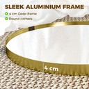 Round Wall Mirror 61cm Tempered Glass Gold image 4