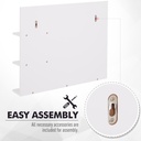 Kleankin Modern Wall-Mounted Vanity Mirror with Shelves White image 5