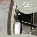 Kleankin 45cm Round Mirror with Shelf Grey Wood-Effect image 5