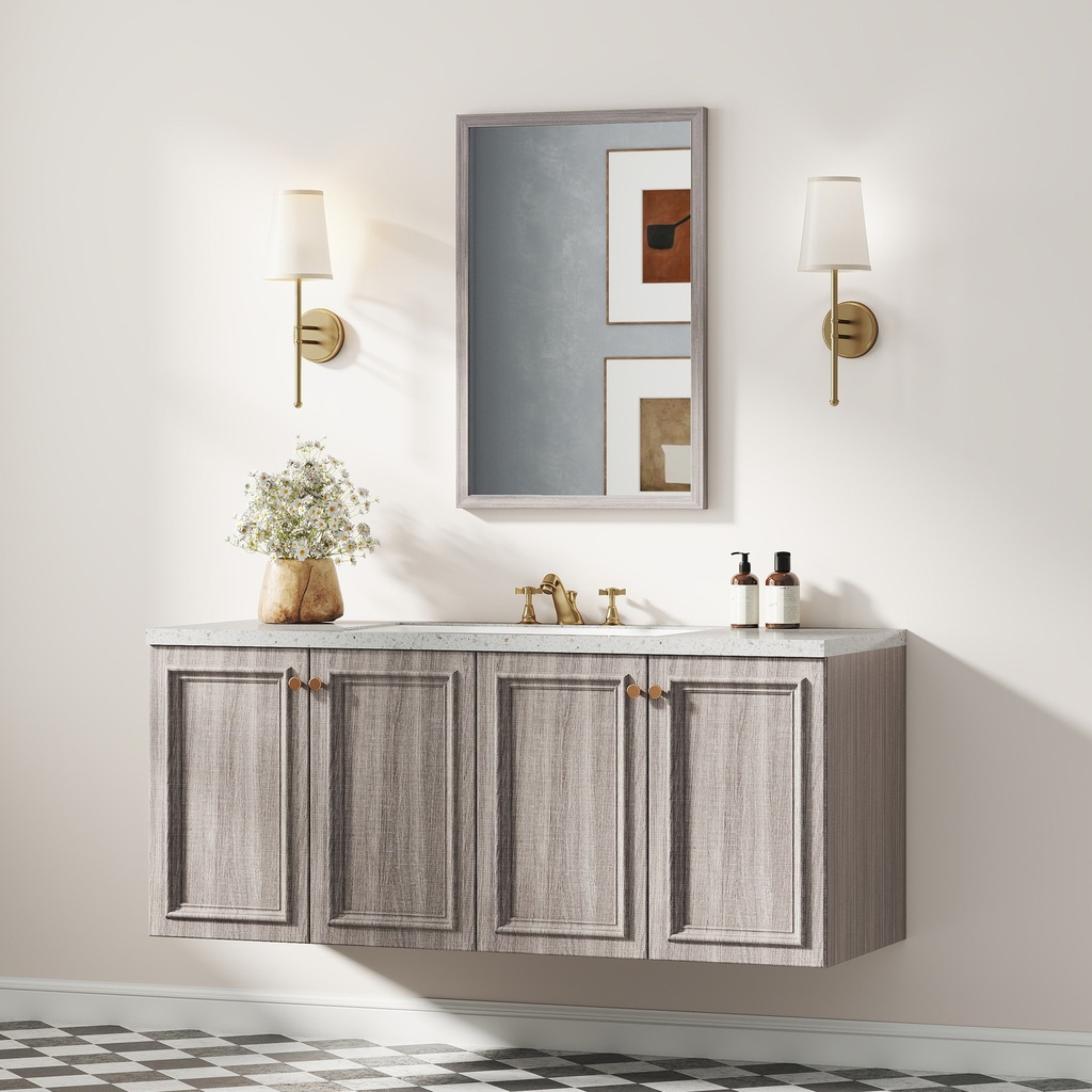 Wall-Mounted Mirror 40x60cm Living Room Grey image 2