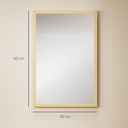 Wall-Mounted Mirror Natural Wood 60x40cm image 3