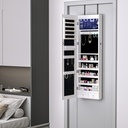 Jewelry Cabinet Lockable Mirror with LED White image 2