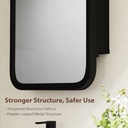 Wall Cabinet with Mirror 3 Shelves Black image 6