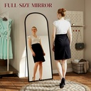 Aluminium Standing Mirror 165cm - Black image 4