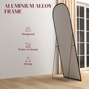 Aluminium Standing Mirror 165cm - Black image 6