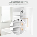 Wall Mounted Mirror Cabinet Wooden 80x15x60cm image 5