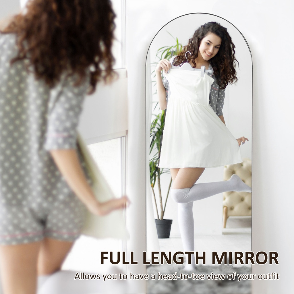 Full Length Mirror 50W x 3.6D x 150Hcm Black image 4