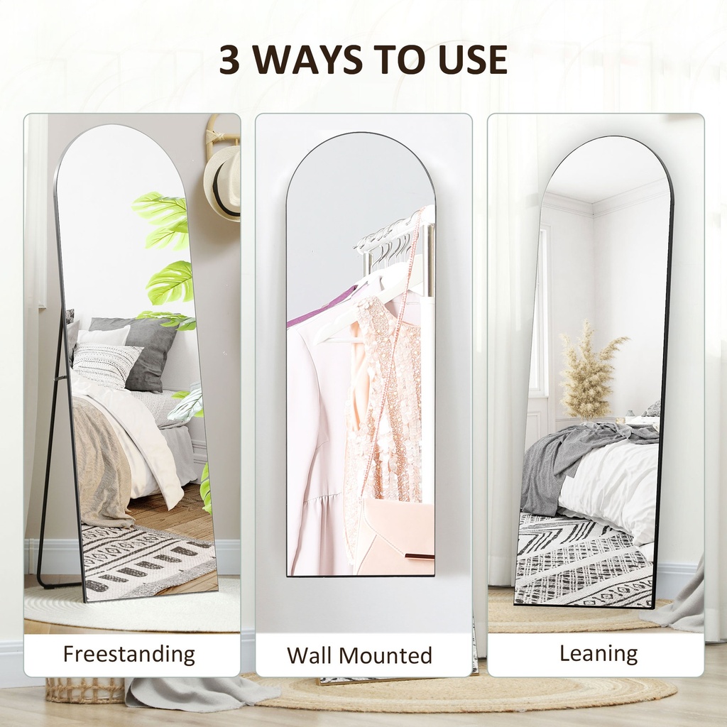 Full Length Mirror 50W x 3.6D x 150Hcm Black image 6