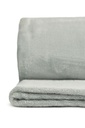 Plush Flannel Fleece Blanket - Super Soft Throw in Silver - Image 3