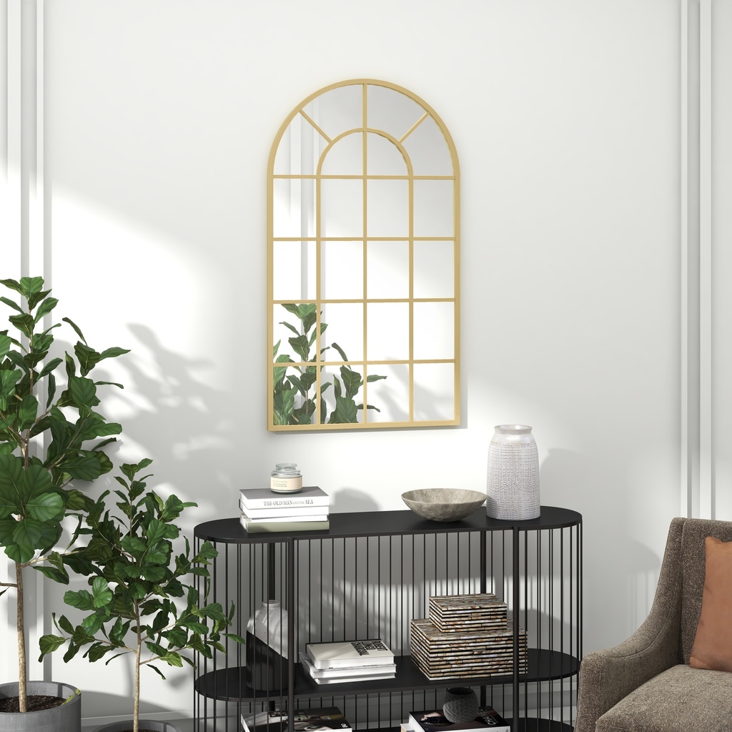 Arched Wall Mirror Modern Window 110x65cm image 2